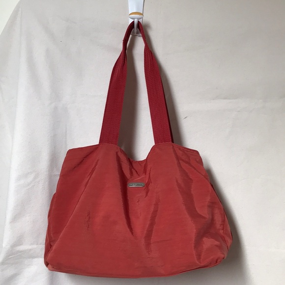 Baggallini Handbags - EUC Baggallini large 2 top handle tote Orange yellow nylon So many zips pockets